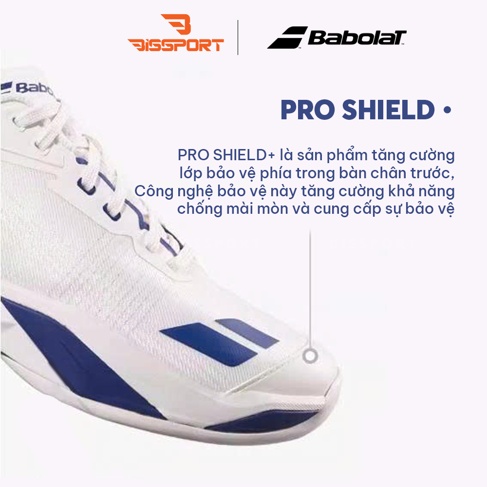 Giày Pickleball/Tennis BABOLAT JET MACH 4 ALL COURT MEN Đen Vàng Chính Hãng - Đế Siêu Bám - GIảm Chấn - Linh Hoạt